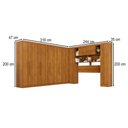 Ver imagem 4 de Guarda-Roupa Casal Modulado Portofino 13 Portas 4 Gavetas Cinamomo - Pnr Móveis