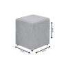Puff Quadrado Decorativo Suede Preto - 3