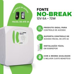 Kit 2 Fonte Nobreak 12v Cftv 6a Bivolt 72w Controle Acesso - 3