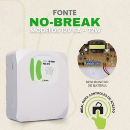 Kit 2 Fonte Nobreak 12v Cftv 6a Bivolt 72w Controle Acesso - 4