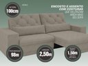 Ver imagem 5 de Sofá 5 Lugares Net Royale Assento Retrátil e Reclinável 2,50m (L) - Netsofas - Areia