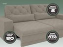 Ver imagem 2 de Sofá 5 Lugares Net Royale Assento Retrátil e Reclinável 2,50m (L) - Netsofas - Areia