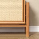 Ver imagem 7 de Rack Retrô TV 75 Rattan 185 cm 4 Nichos para Vinil Madeira Freijó Mona Idimex