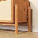 Ver mais imagens de Rack Retrô TV 75 Rattan 185 cm 4 Nichos para Vinil Madeira Freijó Mona Idimex