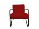 Ver imagem 2 de Kit 2 Poltronas Decorativa Bela Suede Vermelho Braço Cromado Mz Decor