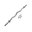 Ver imagem 1 de Barra W para Anilhas Lion Dymeck 120cm Cromada Ergonômica