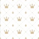 Ver imagem 1 de Papel de Parede Decorativo Baby Geométrico Coroas Douradas 1,5m