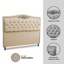 Ver imagem 4 de Cabeceira Estofada Box Casal King Size 195cm Linho Areia