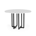 Ver imagem 1 de Mesa de Jantar 4 Lugares 90cm Redonda Industrial Dommus Branca - Straub Web