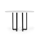 Ver imagem 2 de Mesa de Jantar 4 Lugares 90cm Redonda Industrial Dommus Branca - Straub Web