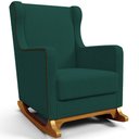 Ver imagem 1 de Poltrona de Amamentação com Balanço Mavie L02 Bouclê Verde - Lyam Decor
