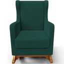 Ver imagem 3 de Poltrona de Amamentação com Balanço Mavie L02 Bouclê Verde - Lyam Decor