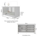 Ver imagem 6 de Berço 3 em 1 para Colchão 130 X 60cm com Cômoda Doce de Leite Multimóveis Mp4297