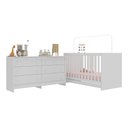 Ver imagem 1 de Berço 3 em 1 para Colchão 130 X 60cm com Cômoda Doce de Leite Multimóveis Mp4297