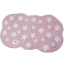 Ver imagem 1 de Tapete Quarto Infantil 60x100cm Rosa Estrela