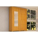 Ver imagem 1 de Guarda Roupas 2 Portas de Correr e 2 Gavetas C/ Espelho Helena Flex Nature/nature ou Off White - Acp