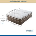 Ver imagem 2 de Conjunto Box Mola Ensacada Probel Vancouver Casal 138x54cm