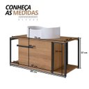 Ver imagem 2 de Gabinete para Banheiro Suspenso Industrial com Cuba Berlin Branca Mel
