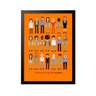 Quadro Poster Orange is the new Black Pixel 33x23cm - 1