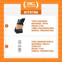 Ver imagem 2 de KIT - Faqueiro Plenus 6 Peças + 1 Moedor de Sal ou Pimenta Duplo em Acrílico e Inox - Tramontina