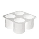 Ver imagem 1 de Moldes de Gelo de Silicone Cubos de Gelo Reutilizável Branco