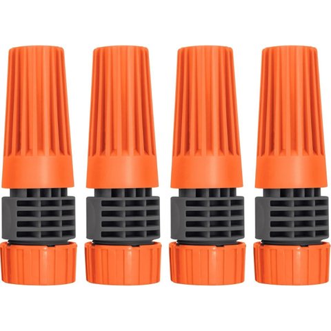 Esguicho Com Engate Rosqueado e Jato Regulável Para Mangueira De 1/2" Polegada | Tramontina | Kit 04