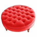 Ver imagem 1 de Puff Amara 1 Metro Suede Slk Decor Vermelho