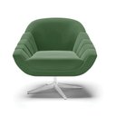 Ver imagem 4 de Kit 02 Poltronas Giratória Giovana Suede Base Cromada - D’Rossi - Verde