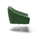 Ver imagem 5 de Kit 02 Poltronas Giratória Giovana Suede Base Cromada - D’Rossi - Verde