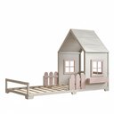 Ver imagem 2 de Cama Infantil Montessoriana Solteiro Mariana Branco/Limonada Rosa