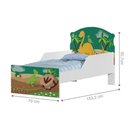 Ver imagem 2 de Cama Infantil Simples Dinossauros com Colchão MDF Branco Cambel Móveis