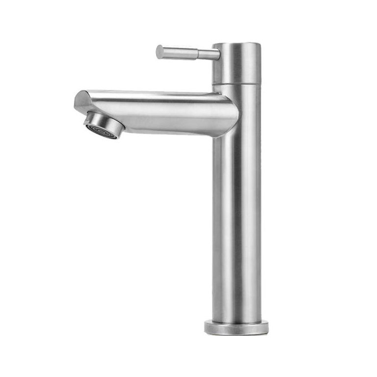 Torneira Para Banheiro em Aço inox Escovado Baixa Amazonas Pingoo.casa - Prata