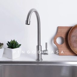 Torneira para Cozinha em Aço inox Escovado Aporé Pingoo.casa - Prata - 2