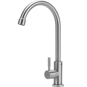 Torneira para Cozinha em Aço inox Escovado Aporé Pingoo.casa - Prata