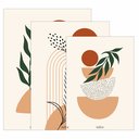 Ver imagem 4 de Kit 3 Quadro Decorativo Arte Moderna Luxo Sala Boho Qualidade Premium 40x28cm