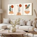 Ver imagem 3 de Kit 3 Quadro Decorativo Arte Moderna Luxo Sala Boho Qualidade Premium 40x28cm