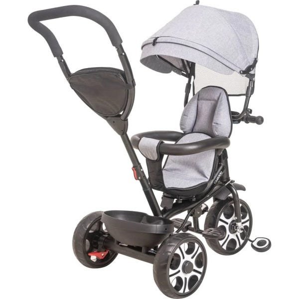 Triciclo Infantil Bandeirante Smart Comfort 3 em 1 Pedal e Passeio Aro -  Maçã Verde Baby