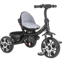 Triciclo Infantil Kiddo Giratório - 2 em 1 - Pedal e Passeio com Aro - Melange Grafite - 5