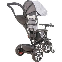 Triciclo Infantil Kiddo Giratório - 2 em 1 - Pedal e Passeio com Aro - Melange Grafite - 4
