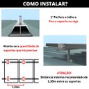 Ver imagem 5 de Estrutura Suporte Z Fixador Placa Painel Solar Alumínio e Inox Para Telha Metálica Ondulada | Perfil