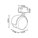 Ver imagem 5 de Kit 3 Rodízios para Móveis com Chapa U sem Trava