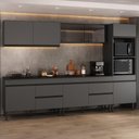 Ver imagem 1 de Cozinha Completa Modulada 10 Portas 2 Gavetas MDF MDP Cinza