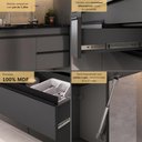 Ver imagem 5 de Cozinha Completa Modulada 10 Portas 2 Gavetas MDF MDP Cinza