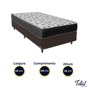 Ver imagem 3 de Cama Box Solteiro Marrom e Colchão Iso 100 D33 Ortobom