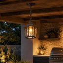 Ver imagem 6 de Jogo 4 Luminárias Pendente Teto E27 Marrom Aberta Heritage Sala Varanda Área Gourmet