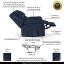 Ver imagem 6 de Poltrona do Papai Reclinável Sala de Cinema Barcelona Controle Elétrico Usb Pu Azul