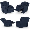 Ver imagem 3 de Poltrona do Papai Reclinável Sala de Cinema Barcelona Controle Elétrico Usb Pu Azul