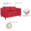 Ver imagem 6 de Kit Sofá 3 Lugares e 2 Poltronas Europa 180 cm Estilo Conforto e Elegância Suede Vermelho