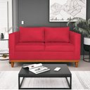 Ver imagem 2 de Kit Sofá 3 Lugares e 2 Poltronas Europa 180 cm Estilo Conforto e Elegância Suede Vermelho
