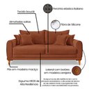 Ver imagem 7 de Sofá Logan 3 Lugares 2,00 Boucle - Lucadi Home